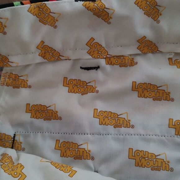 Loudmouth Technicolor Dream Men's Golf Pant  Black w/ multicolor Sz 40x34L  NWOT - Picture 6 of 8